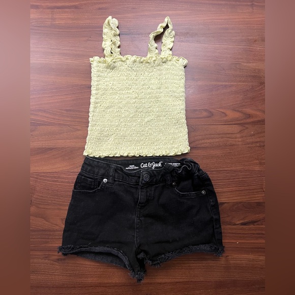 Girls Art Class Target 7/8 Tank and Jean Shorts - Picture 1 of 5